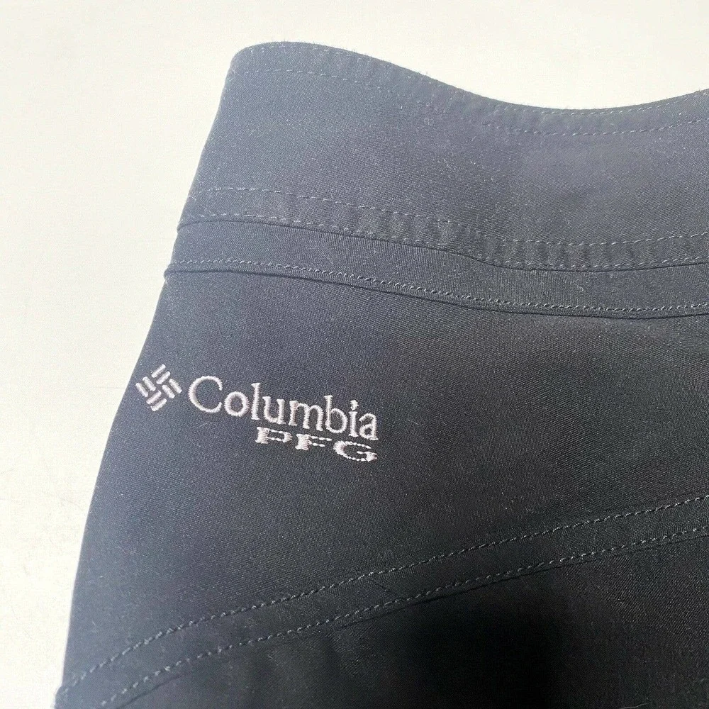 Columbia Omni Shade PFG Sz 6 Hiking Fishing Shorts Womens Black Inseam 9 In